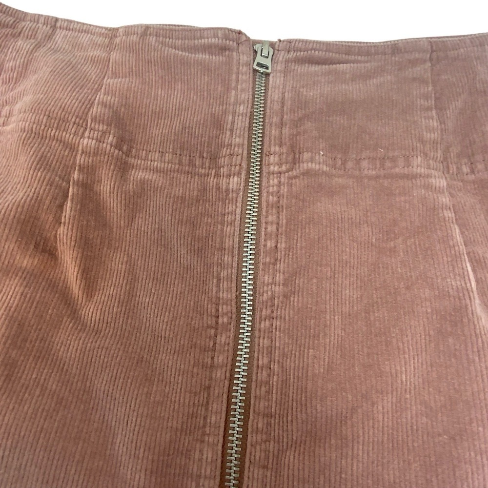 Wild Fable Corduroy Mini Skirt Size 16 Full Zip Front Utility GORP Y2K 80s 90s - Picture 9 of 16